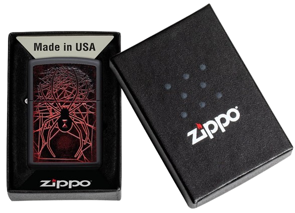 ISQUEIRO ZIPPO SPIDER DESIGN BLACK MATTE 49791 | Tabacaria Trevo ©